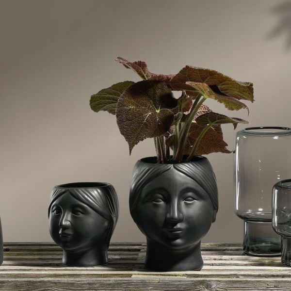 Διακοσμητικο πήλινο βάζο Haga 14302 19.5x17.8x21.3 Cm